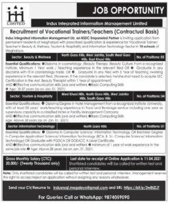 Iiim-Limited-Recruitment-2021-@Vocational-Trainer-Jobs-In-Meghalaya