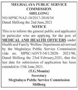Meghalaya-Mpsc-Recruitment-2021-Medical-Health-Officer-Vacancy_Lats-Date-Extenssion